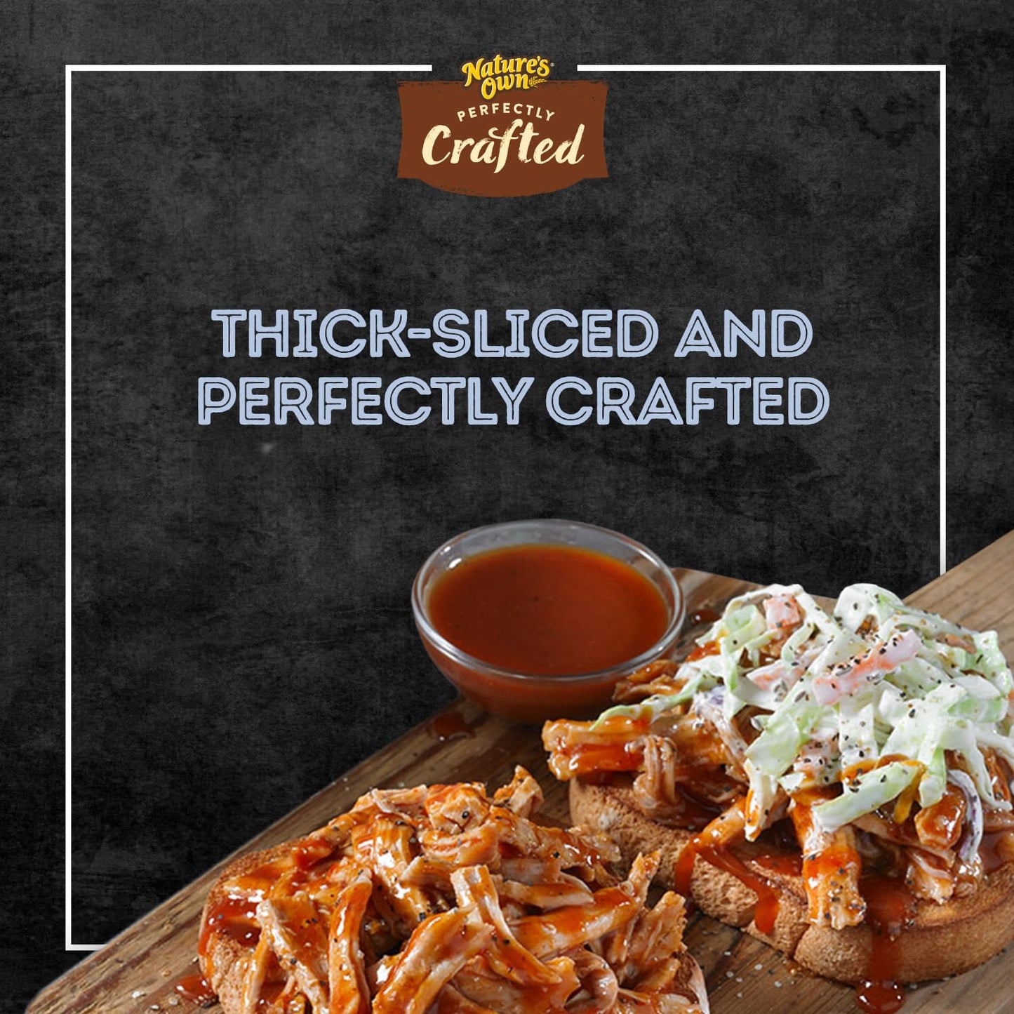 Nature's Own Perfectly Crafted White Bread, Thick Sliced Non-GMO Sandwich Bread, 22 oz Loaf